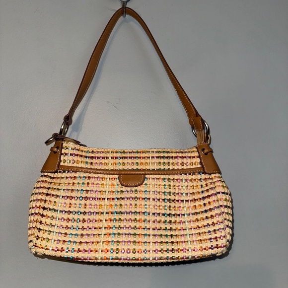 Fossil Handbags - EUC Vintage Fossil Multicolor Woven Shoulder Bag Purse